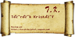 Török Kristóf névjegykártya