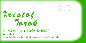 kristof torok business card